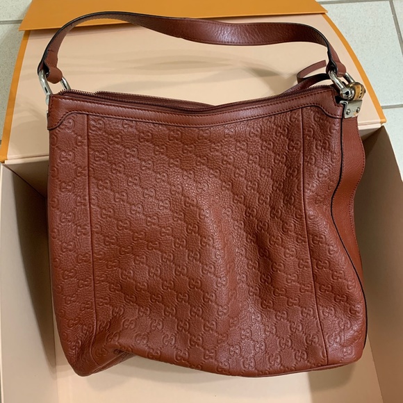 Gucci large Guccissima  Embossed Pelham Shoulder bag - Picture 1 of 2